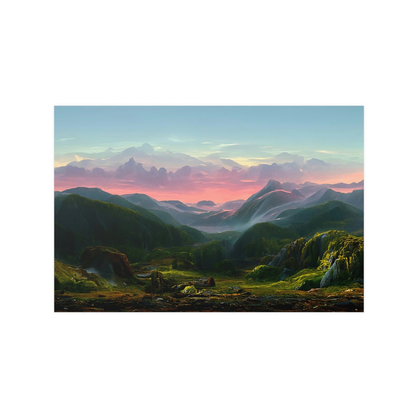 Fantasy Mountains - Poster